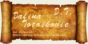 Dafina Totošković vizit kartica